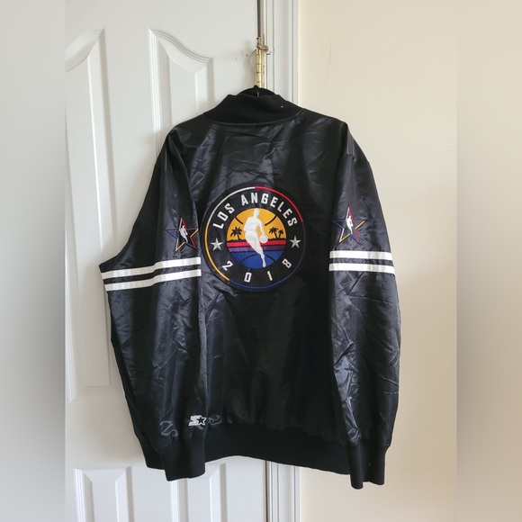 Starter Black Label All Star Los Angeles 2018 NBA Jacket Black men’s size 3X - Picture 3 of 11